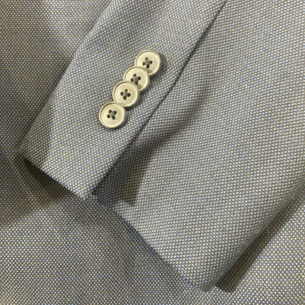 Joe by Joseph Abboud Organica Wool Blend Navy‎ Suit 42R 36W Pants Excellent